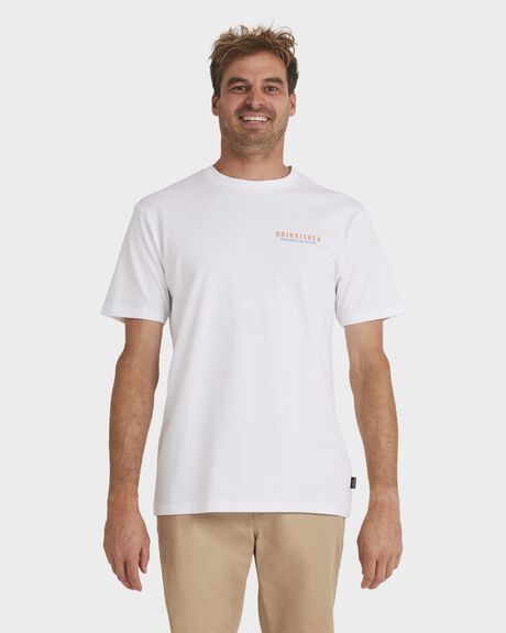 WHITE MENS CLOTHING QUIKSILVER T-SHIRTS + SINGLETS - UQMZT03294-WBB0
