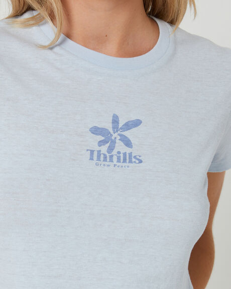 BABY BLUE WOMENS CLOTHING THRILLS TEES - WTA23-120EBLU