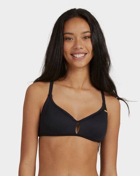 ANTHRACITE WOMENS SWIMWEAR ROXY BIKINI TOPS - ERJX304506-KVJ0