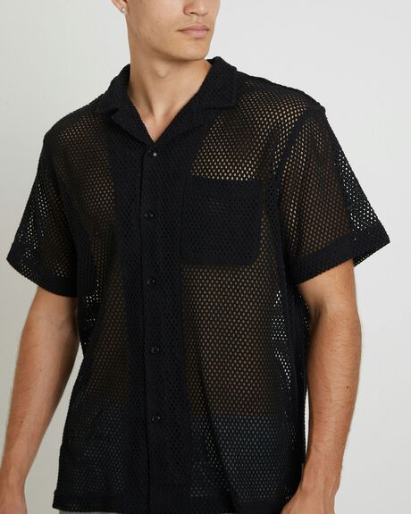 BLACK MENS CLOTHING ARVUST SHIRTS - 1000106341-BLK-S