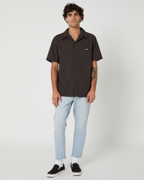 BLACK MENS CLOTHING RUSTY SHIRTS - WSM1102BLK
