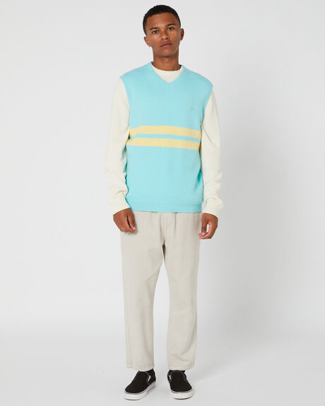 SEA FOAM MENS CLOTHING STUSSY KNITS + CARDIGANS - ST036300SEAFO