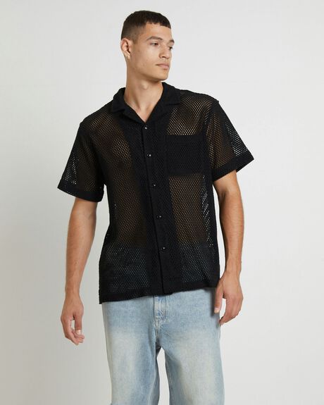 BLACK MENS CLOTHING ARVUST SHIRTS - 1000106341-BLK-S