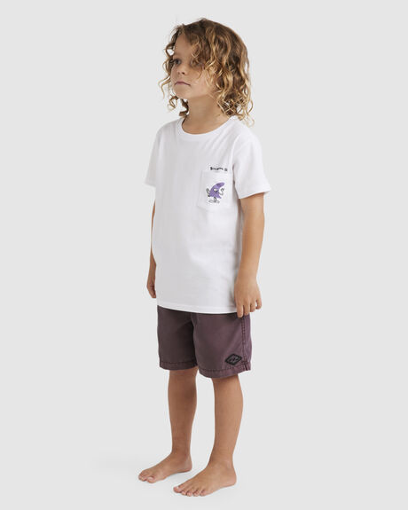WHITE KIDS BOYS BILLABONG T-SHIRTS + SINGLETS - ABTZT00348-WHT