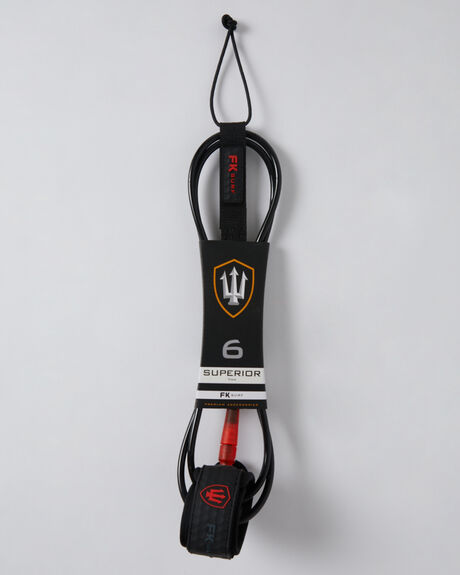 BLACK RED SURF ACCESSORIES FK SURF LEASHES - 1281-BLKRD