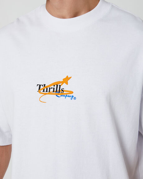 WHITE MENS CLOTHING THRILLS T-SHIRTS + SINGLETS - TA24-106A