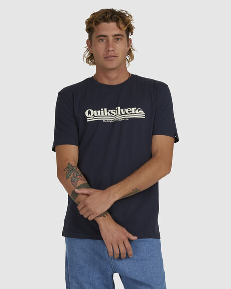 NAVY BLAZER MENS CLOTHING QUIKSILVER GRAPHIC TEES - UQYZT04852-BYJ0
