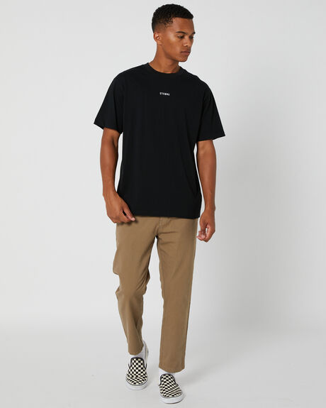 WASHED BLACK MENS CLOTHING THRILLS GRAPHIC TEES - TA23-102BWWASHE