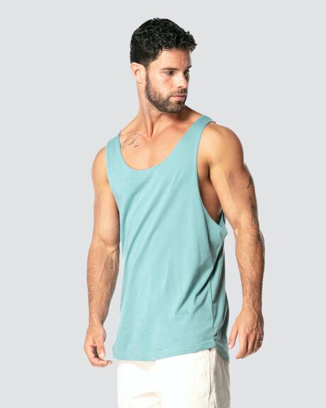 OCEAN BLUE MENS CLOTHING ONEBYONE SINGLETS + TANKS - OBO-1073-S