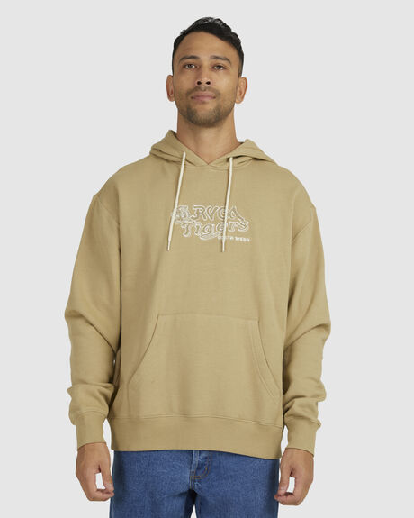 KHAKI MENS CLOTHING RVCA HOODIES - UVYFT00176-KHA