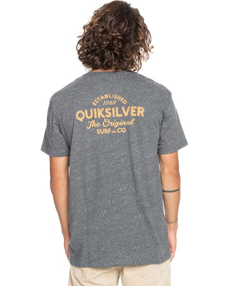 CHARCOAL HEATHER MENS CLOTHING QUIKSILVER GRAPHIC TEES - EQYZT06255-KTAH
