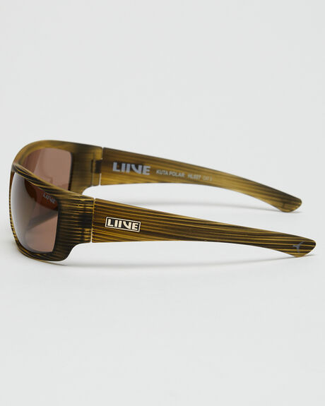POLAR BLACK WOOD MENS ACCESSORIES LIIVE VISION SUNGLASSES - L0567DPBW