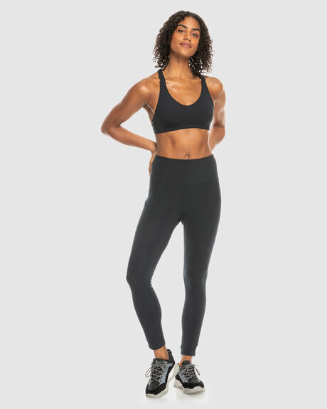ANTHRACITE WOMENS ACTIVEWEAR ROXY LEGGINGS + PANTS - ERJNP03488-KVJ0