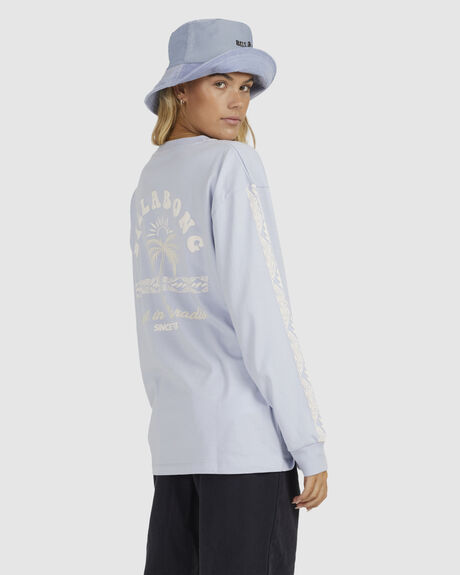CLOUD BLUE WOMENS CLOTHING BILLABONG TEES - UBJZT00263-BZK0