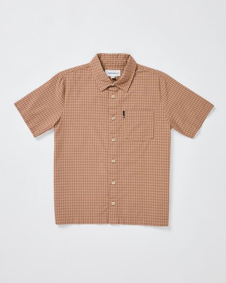 BROWN KIDS YOUTH BOYS SPENCER PROJECT SHIRTS - 1000104710-BRN-8-9