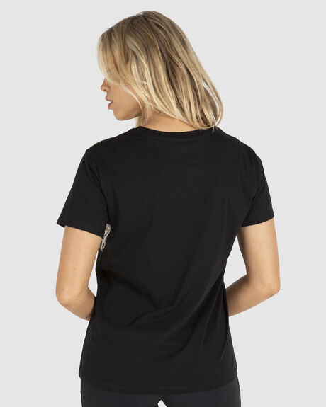 BLACK WOMENS CLOTHING UNIT T-SHIRTS + SINGLETS - 243210004-BLK