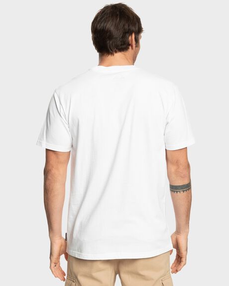 WHITE MENS CLOTHING QUIKSILVER T-SHIRTS + SINGLETS - UQYZT05484-WBB0