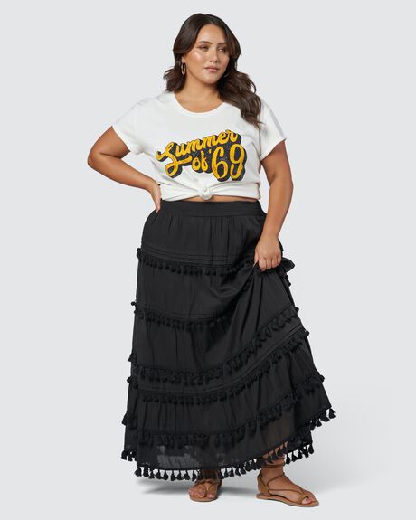 BLACK WOMENS CLOTHING THE POETIC GYPSY SKIRTS - CPAW24070001-10