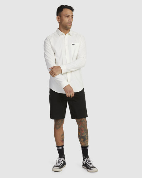 WHITE MENS CLOTHING RVCA SHIRTS - M551VRTD-WHT