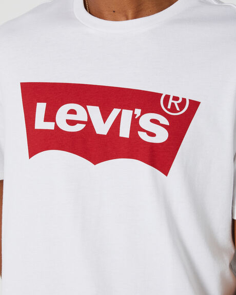 WHITE MENS CLOTHING LEVI'S T-SHIRTS + SINGLETS - 17783-0140