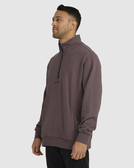 DARK PLUM MENS CLOTHING RVCA JUMPERS - UVYFT00162-PNM0