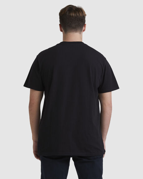 BLACK MENS CLOTHING BILLABONG GRAPHIC TEES - UBYKT00128-BLK