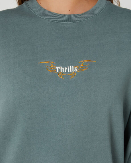 SCRUBS GREEN WOMENS CLOTHING THRILLS JUMPERS - WTA23-201FGRN