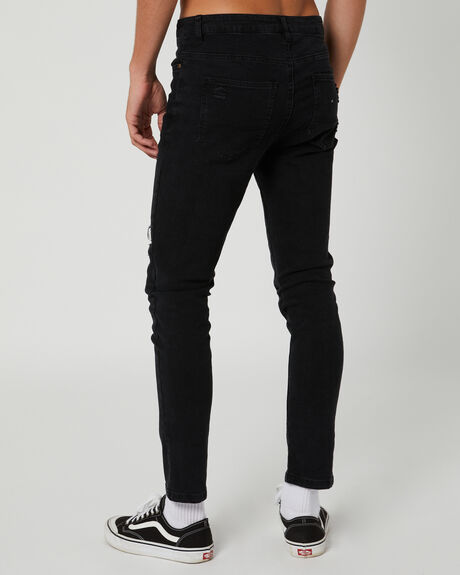 WASHED BLACK MENS CLOTHING SWELL JEANS - S5214193WBLK