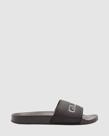 BLACK MENS FOOTWEAR QUIKSILVER SLIDES + THONGS - AQYL101167-KVJ3