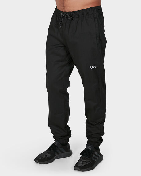 BLACK MENS CLOTHING RVCA PANTS - RV-R307276-BLK