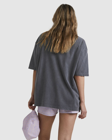 OFF BLACK WOMENS CLOTHING BILLABONG T-SHIRTS + SINGLETS - UBJZT00311-OFB