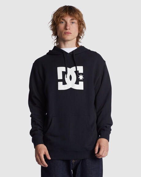 BLACK MENS CLOTHING DC SHOES HOODIES - ADYSF03099-KVJ0