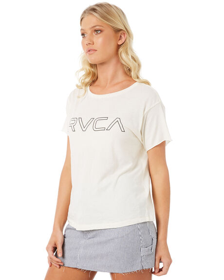VINTAGE WHITE WOMENS CLOTHING RVCA TEES - R281692VWH