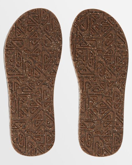 GREY MENS FOOTWEAR QUIKSILVER SLIDES + THONGS - AQYL101311-SYJ3