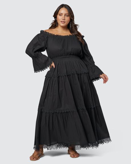 BLACK WOMENS CLOTHING THE POETIC GYPSY DRESSES - CPAW24067001-10