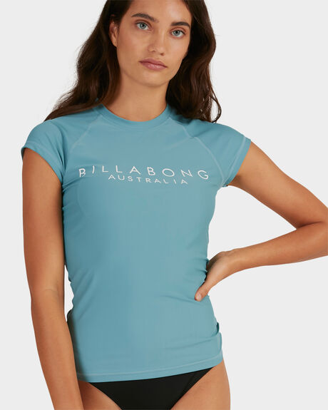 SMOKE BLUE SURF WOMENS BILLABONG RASHVESTS - UBJWR00120-SMB