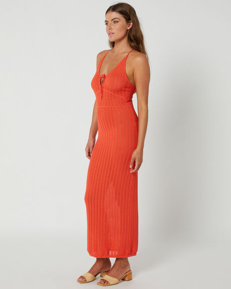 HOT CORAL WOMENS CLOTHING TIGERLILY DRESSES - T631138HCL