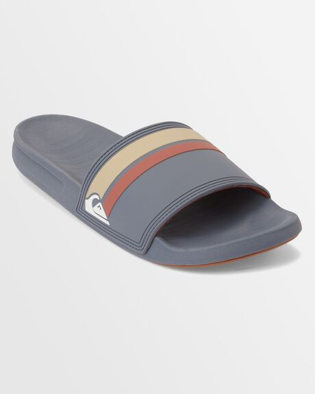 GREY 6 MENS FOOTWEAR QUIKSILVER SLIDES + THONGS - AQYL100867-SYJ6