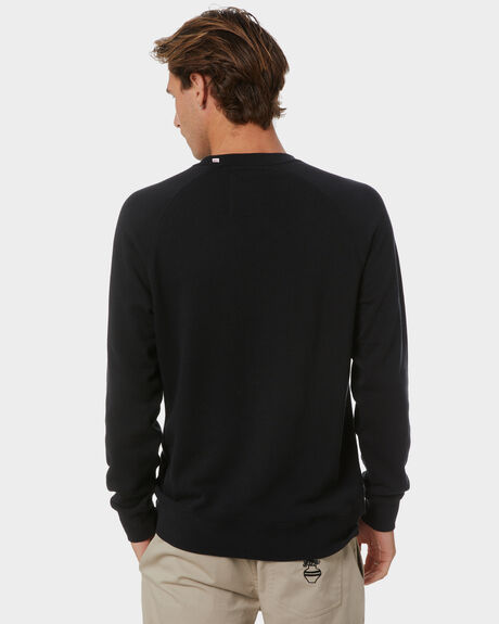 BLACK MENS CLOTHING GLOBE JUMPERS - GB02243000BLK