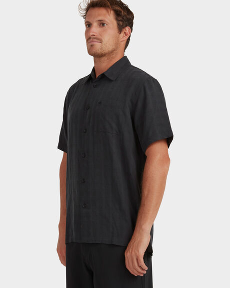 BLACK MENS CLOTHING QUIKSILVER SHIRTS - UQMWT03012-KVJ0