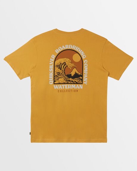 MUSTARD MENS CLOTHING QUIKSILVER T-SHIRTS + SINGLETS - UQMZT03264-YLC0