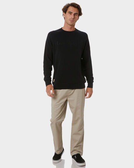 BLACK MENS CLOTHING GLOBE JUMPERS - GB02243000BLK