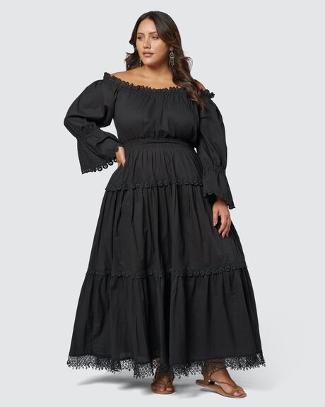 BLACK WOMENS CLOTHING THE POETIC GYPSY DRESSES - CPAW24067001-10