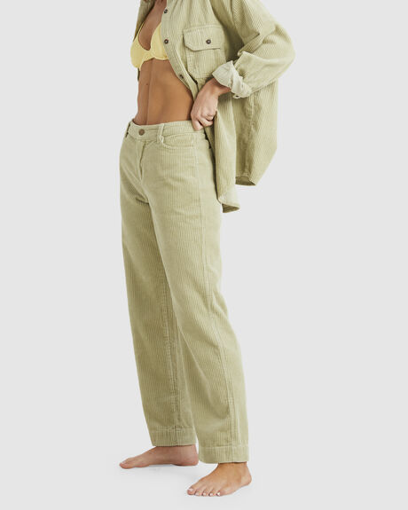 LIGHT AVOCADO WOMENS CLOTHING BILLABONG PANTS - UBJNP00180-TGQ0