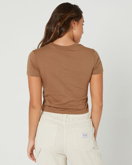 CHOCOLATE WOMENS CLOTHING STUSSY TEES - ST127000CHOC
