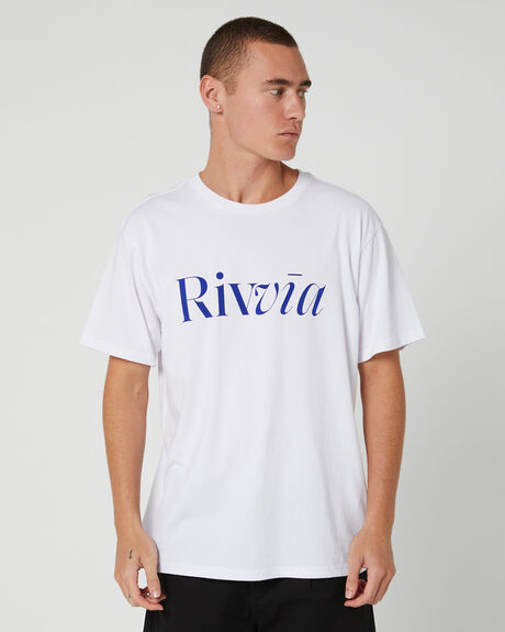 WHITE MENS CLOTHING RIVVIA PROJECTS T-SHIRTS + SINGLETS - RTE-22401WHT