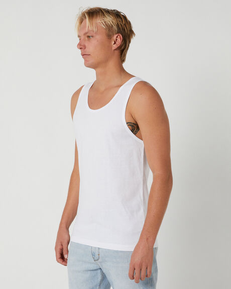 WHITE MENS CLOTHING THRILLS T-SHIRTS + SINGLETS - TH23-105A