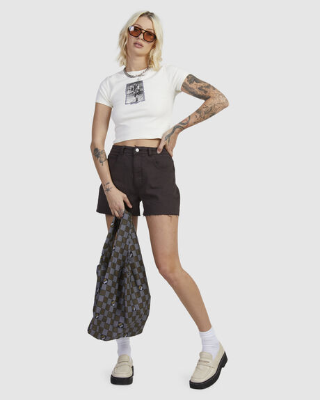 SALT WOMENS CLOTHING RVCA T-SHIRTS + SINGLETS - UVJKT00165-WZA0