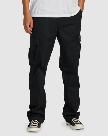 RVCA BLACK MENS CLOTHING RVCA PANTS - AVYNP00181-RVB