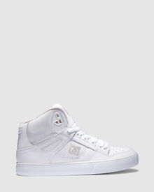 Dc Shoes Men s Pure High Top Shoes White Grey SurfStitch